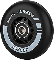 Vista 14 de AOWESM Inline Skate Wheels 80mm 76mm 72mm 85a Outdoor Indoor Black Blue Red Roller Hockey Blades Replacement Wheels w/Bearings ABEC-9 and Floating