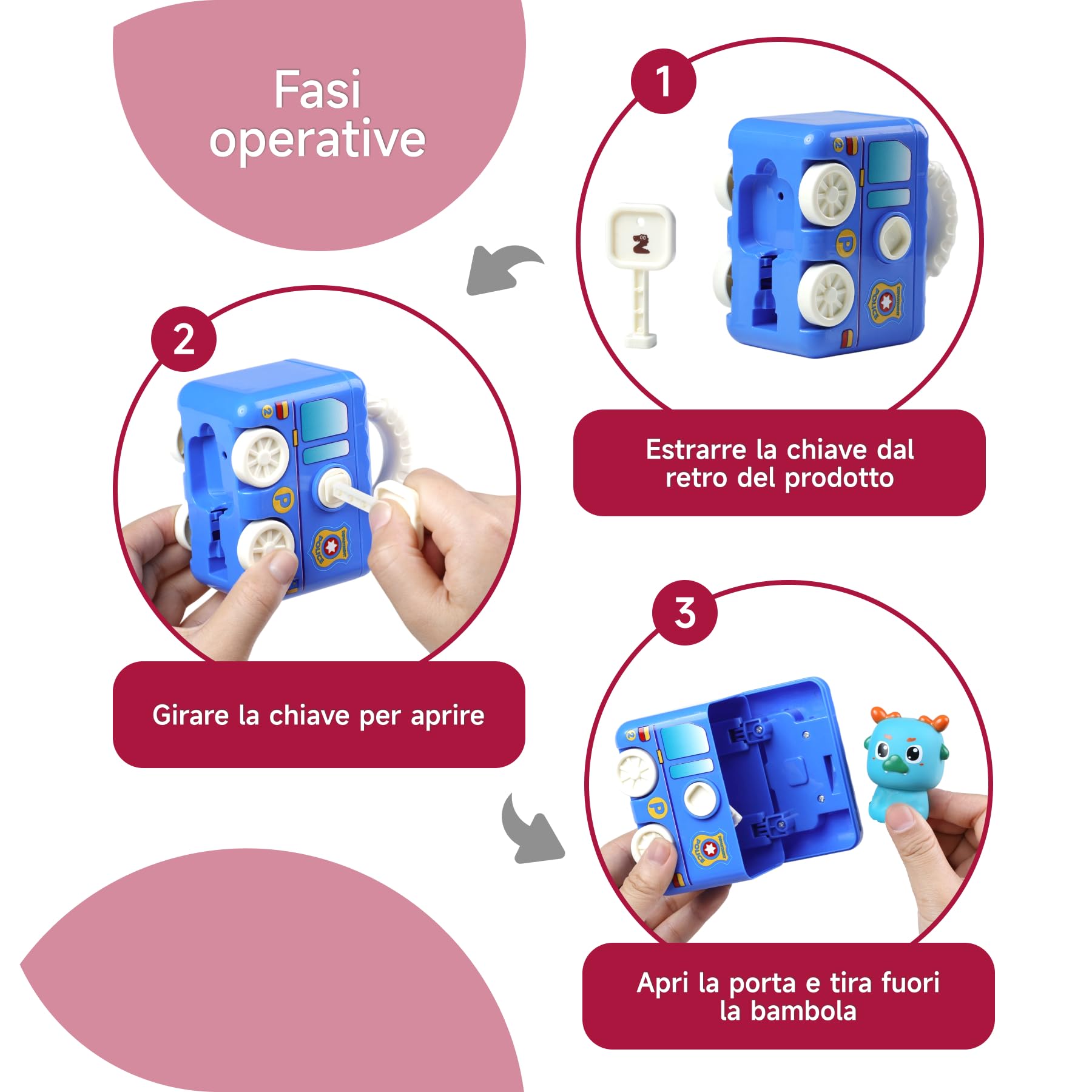Treno Apprendimento Montessori - Giocattolo Educativo con 5 Serrature & Animali per Bambini 2 3 4 Anni, Gioco Motricità Fine e Colori, Regalo Perfetto