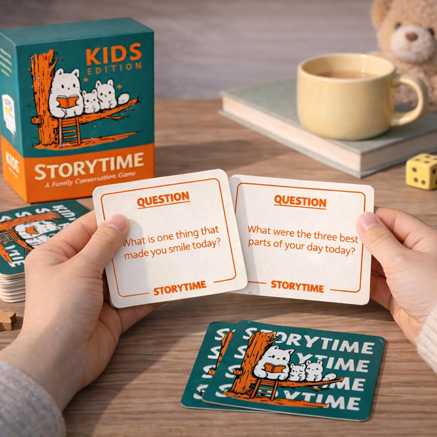 Storytime – A Thoughtful Family Conversation Card Game for Meaningful Everyday Moments, 140 Prompts for Kids Ages 5–10 (Kids Edition)