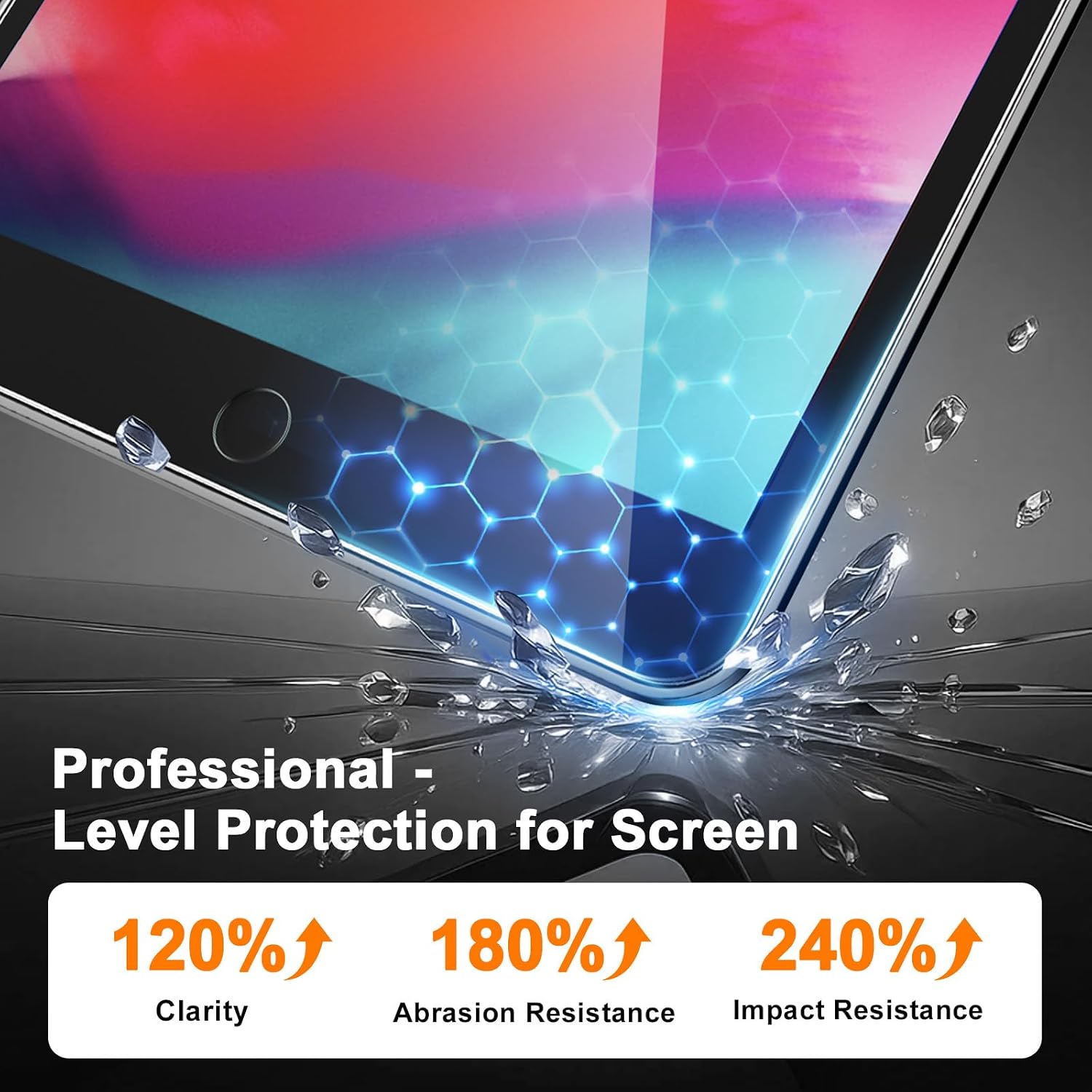2 Pack Tempered Glass Screen Protector for iPad Air 3 & Pro 10.5