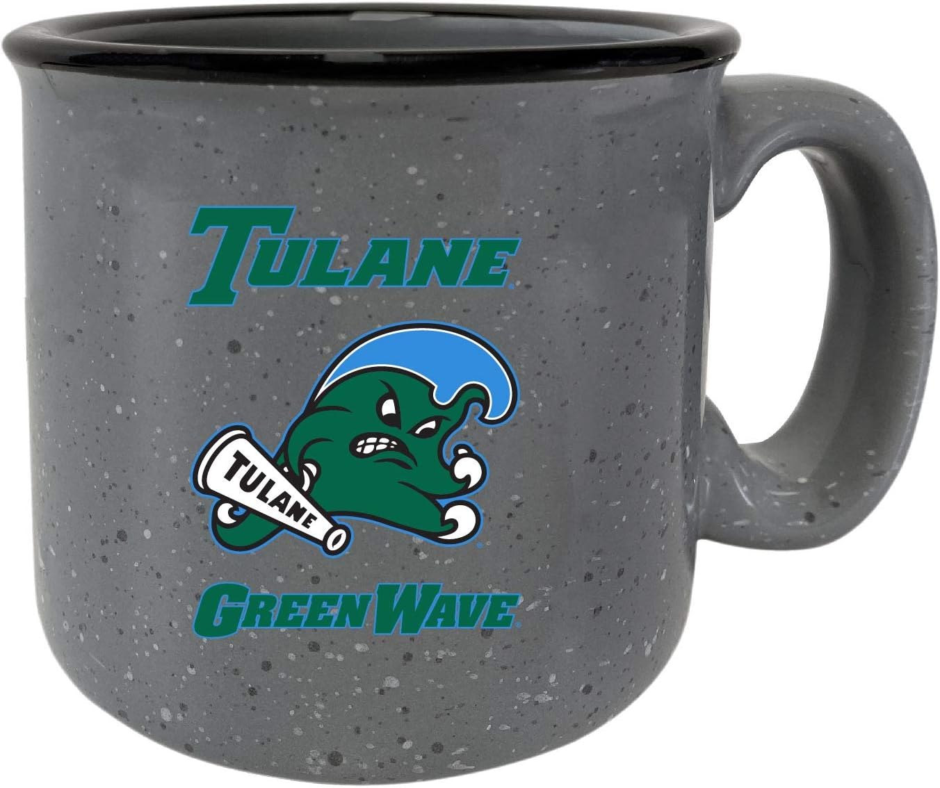 R and R Imports Tulane University Green Wave 16 oz Green Ceramic Camping Mug Officially Licensed Collegiate Product 2-Pack