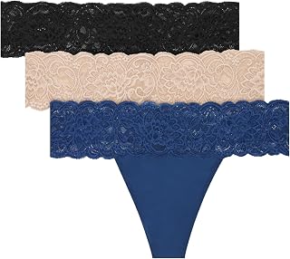 Underwear, Lacy Panties, Sexy All-Over Lace Thongs for Women, 3-Pack