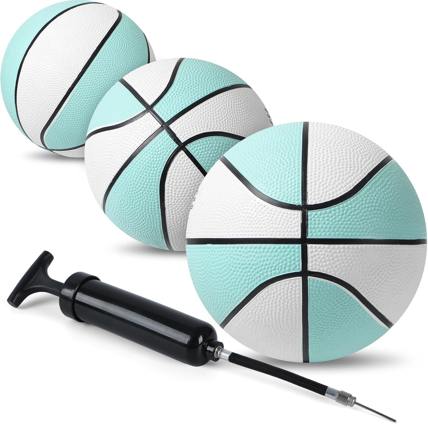 3 Pack Water Pool Basketball Aqua Blue Rubber Waterproof Water Basketball for Swimming Pool Ball Lake Hoop Games