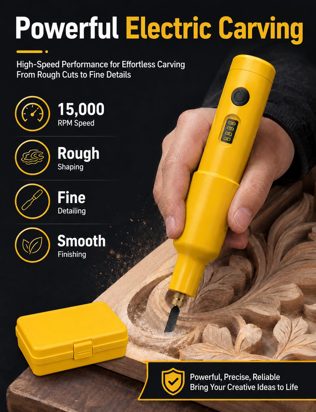 Kit de sculpture sur bois électrique, 40 W, 20 lames, outil de sculpture