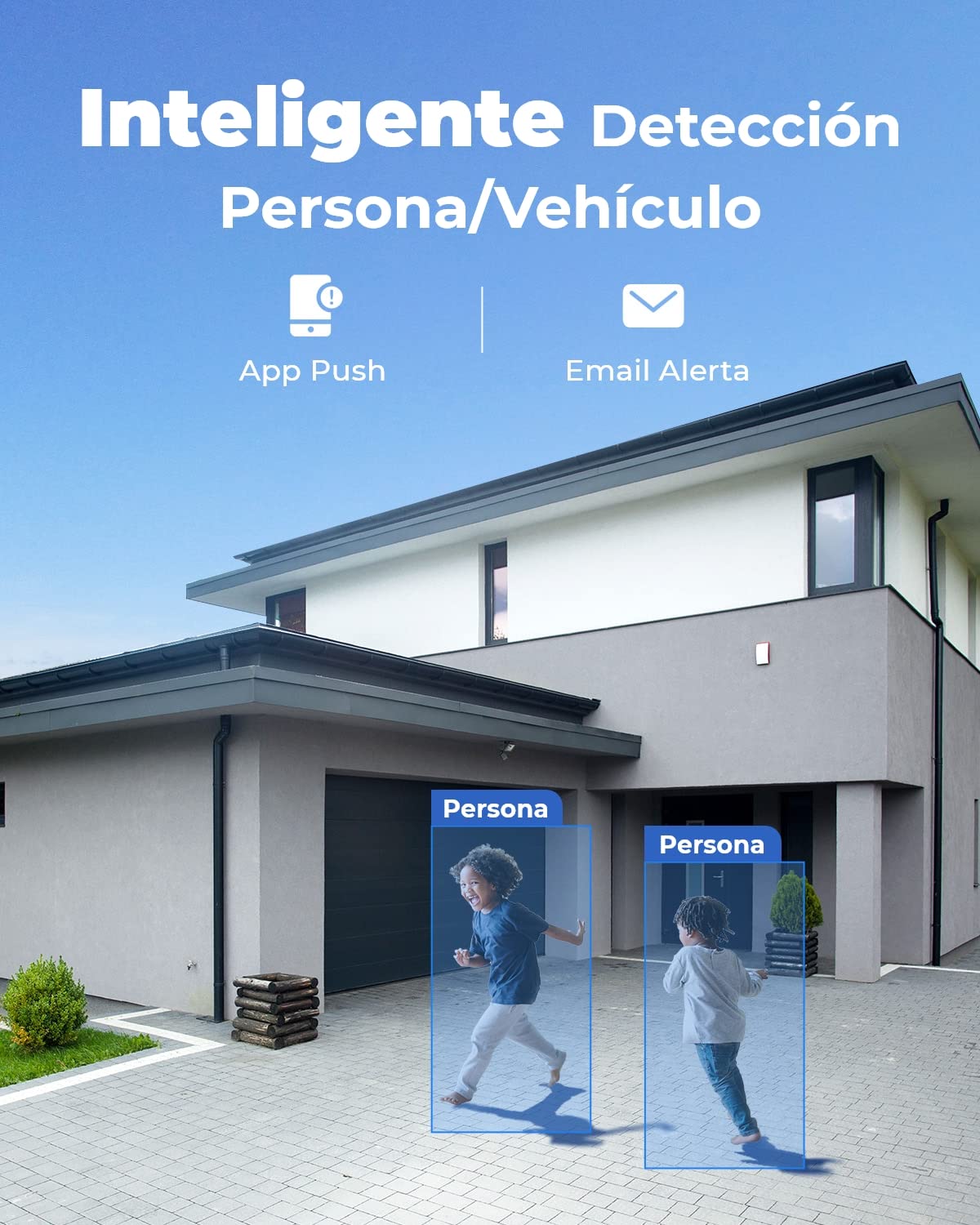 Reolink 4K Kit Camaras de Seguridad, 4X Cámaras IP PoE de Vigilancia Exterior, NVR 8CH con 2TB HDD para Grabación 24/7, Detección de Persona/Vehículo, IP67 Impermeable, Visión Nocturna, RLK8-800B4