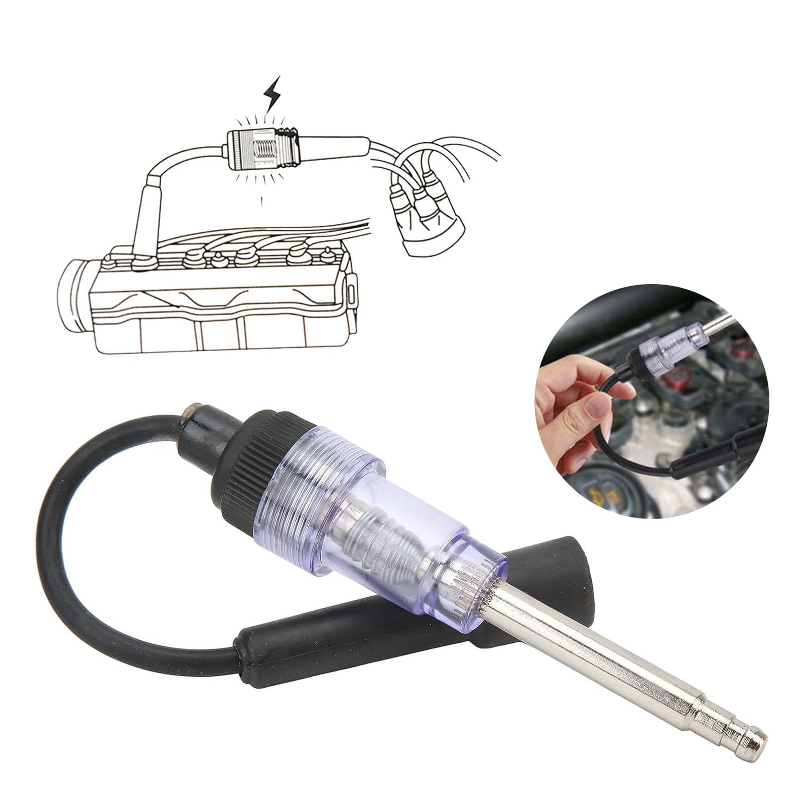 Tester di Accensione per Auto, Moto e Tosaerba - Tester per Scintille e Candele di Accensione
