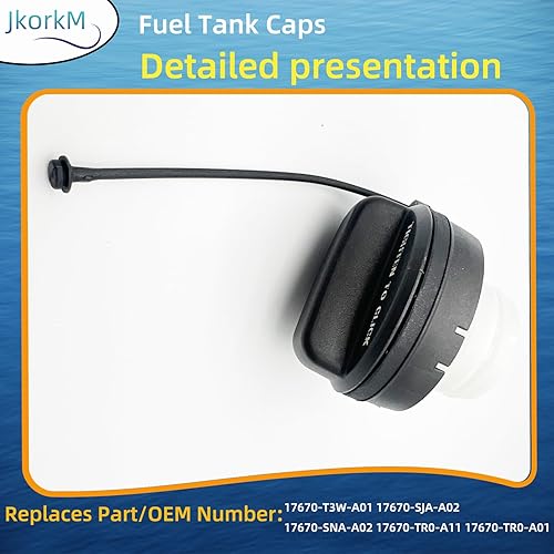 Miniatura 8 de 17670-T3W-A01 Tapa de Gasolina, Tapa de Combustible Compatible para Honda 2008-2017 Accord 2006-2015 Civic 2010-2015 Crosstour 2007-2016 CR-V