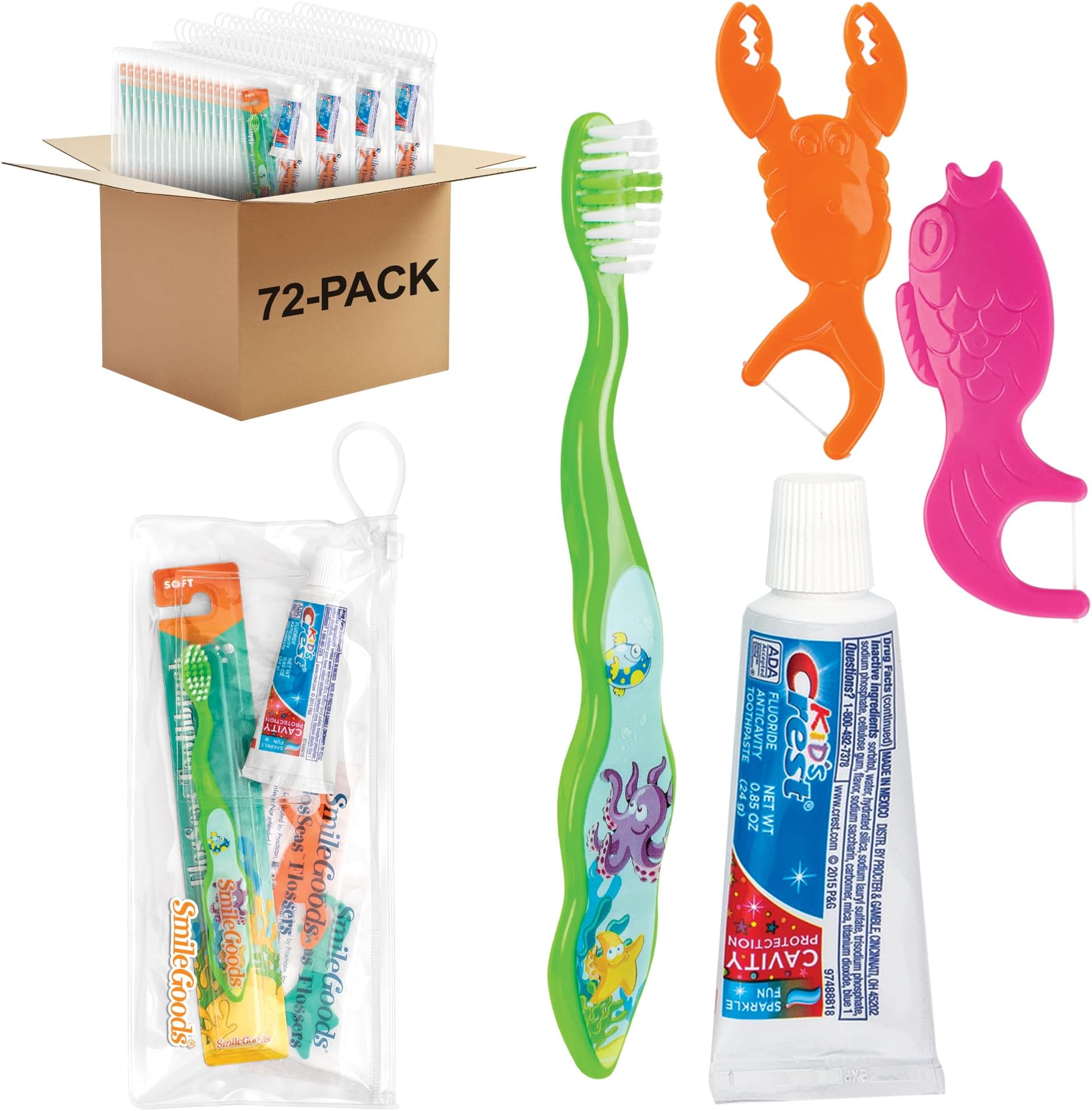 SmileGoods Child FlosSeas Dental Care Kit with FlosSeas