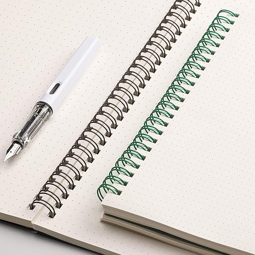Miniatura 4 de EMSHOI Cuaderno de espiral de puntos de 7.48 x 10.15 pulgadas, paquete de 2 320 páginas de papel grueso de 3.53 ozm, cuaderno de cuadrícula de