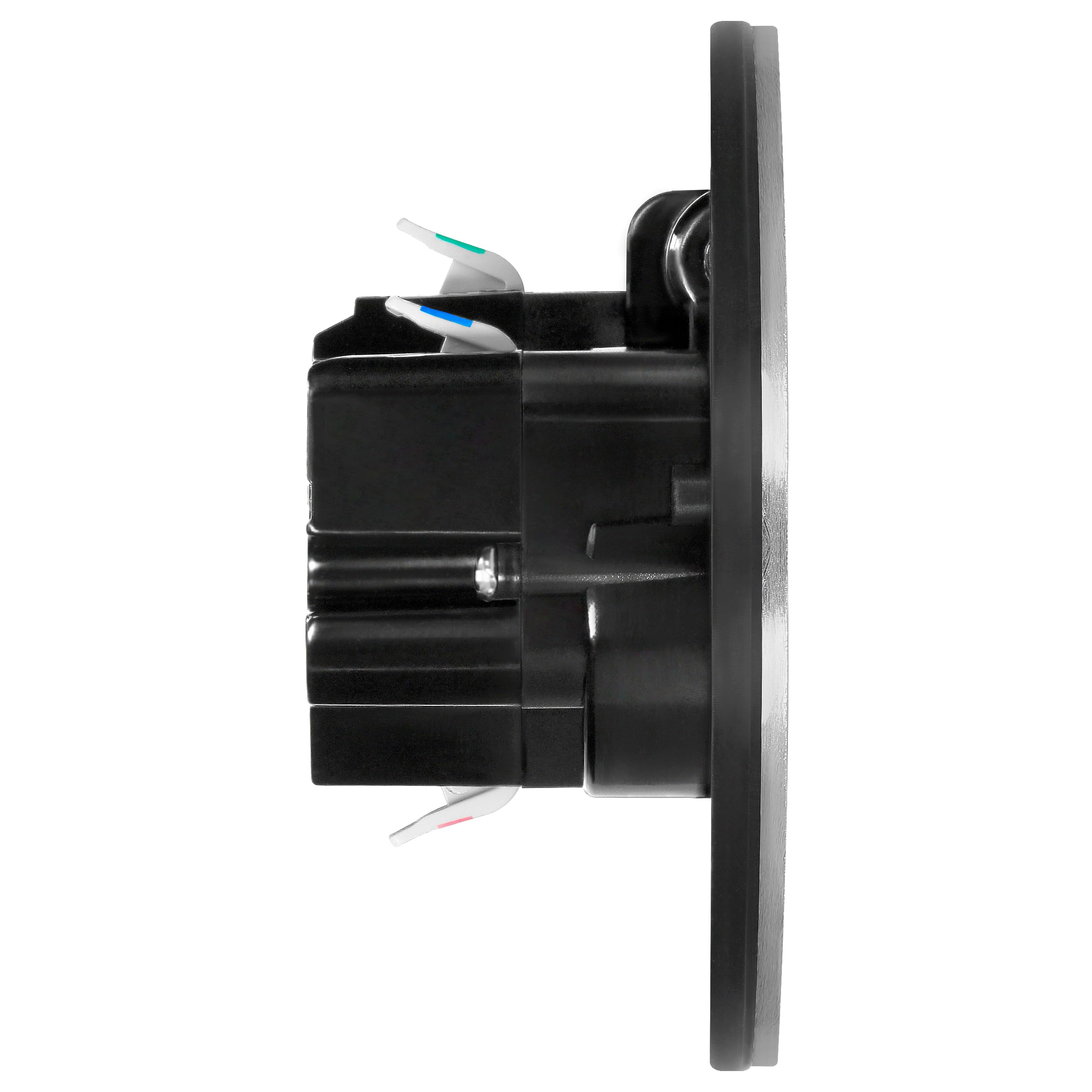 Prise Double Exterieure Etanche IP55 Encastrable Bloc Prise Encastrable Plan de Travail et Mur Double Prise Electrique avec Clapet de Protection 3680 W Type E (aluminium brossé)