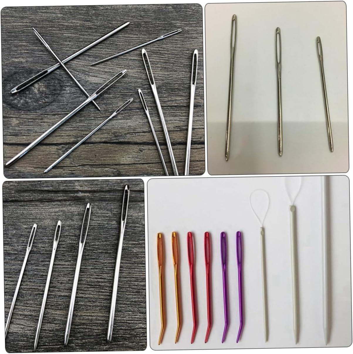 Anneome Large Eye Hand Sewing Needles Multi-use Needles for DIY Crafts Includes Durable Design for Knitting and Stitching Projects
