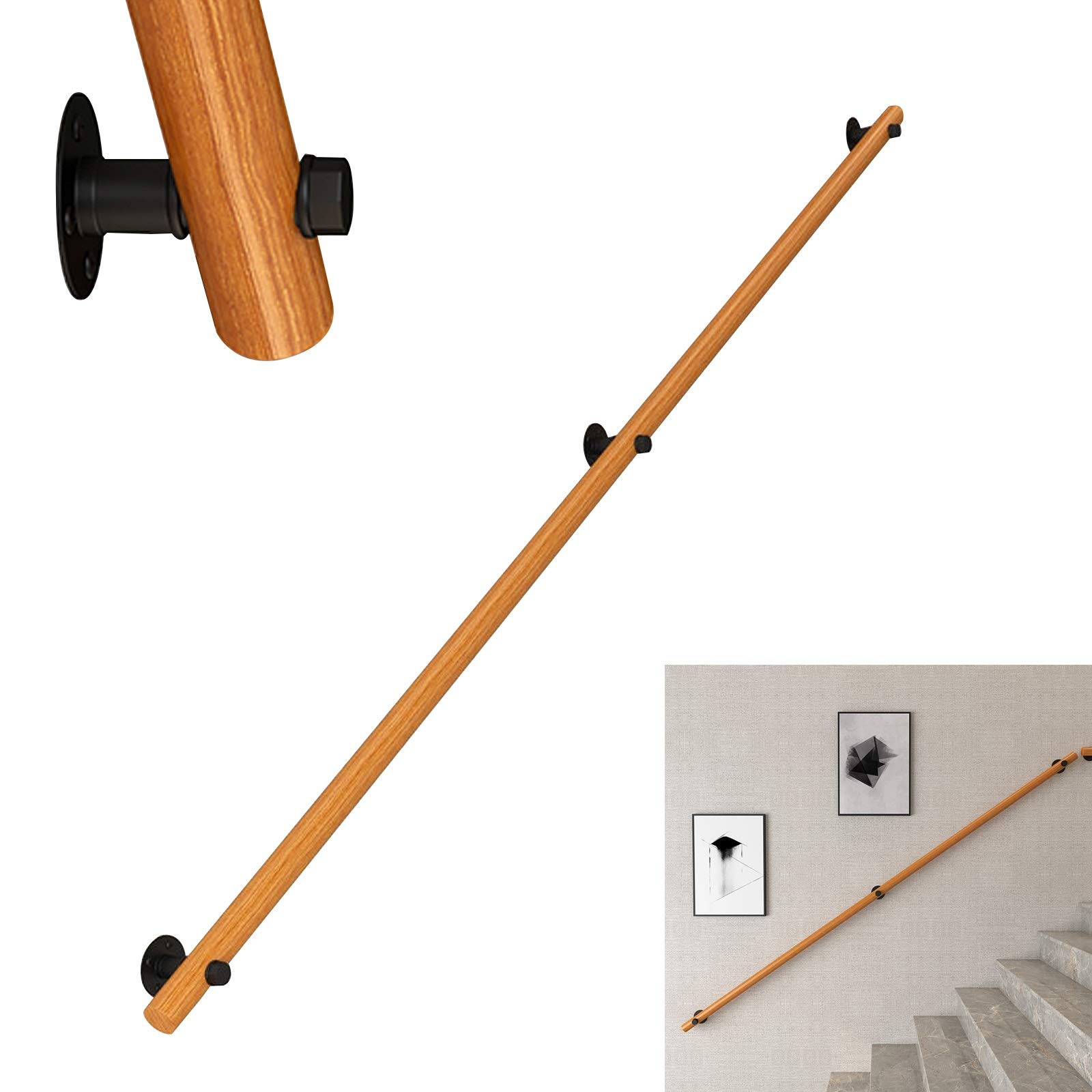 Mains courantes de sécurité en bois pour la maison intérieure et le loft