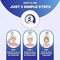 Vista 4 de MedVance Gorro de champú sin enjuague, gorro de ducha sin enjuague que aplica champú y acondiciona, productos de cuidado de ancianos, pacientes