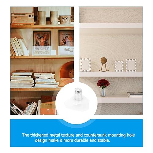 Miniatura 8 de Soportes de clavijas de soporte, clips de estantes movibles, montaje de estante de vidrio para mesas, pasadores, soporte de muebles útiles, soporte