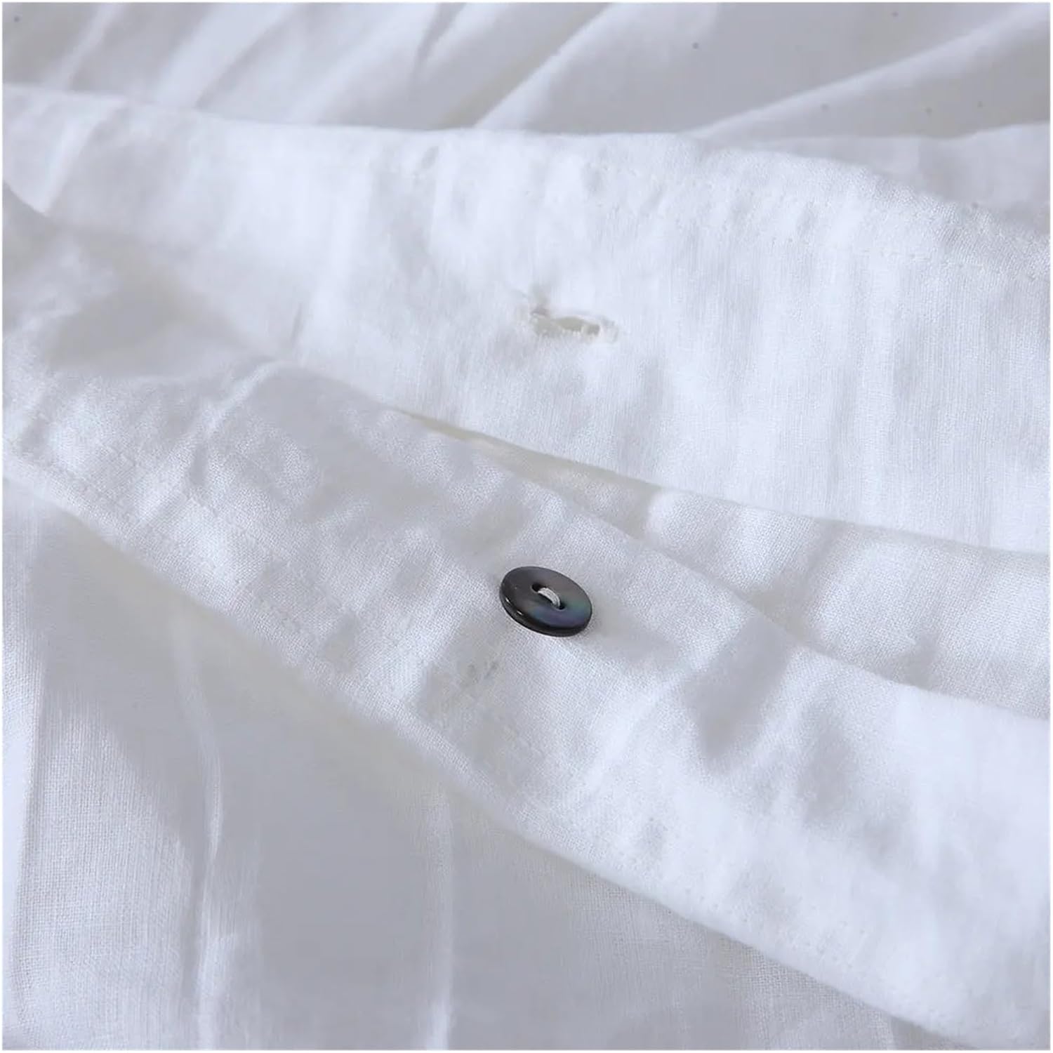 100% French Linen Natural Duvet Cover Durable Healthy Home Textiles Bedding Soft Comfortable Quilt Comforter Cover Queen (B 220x240cm)