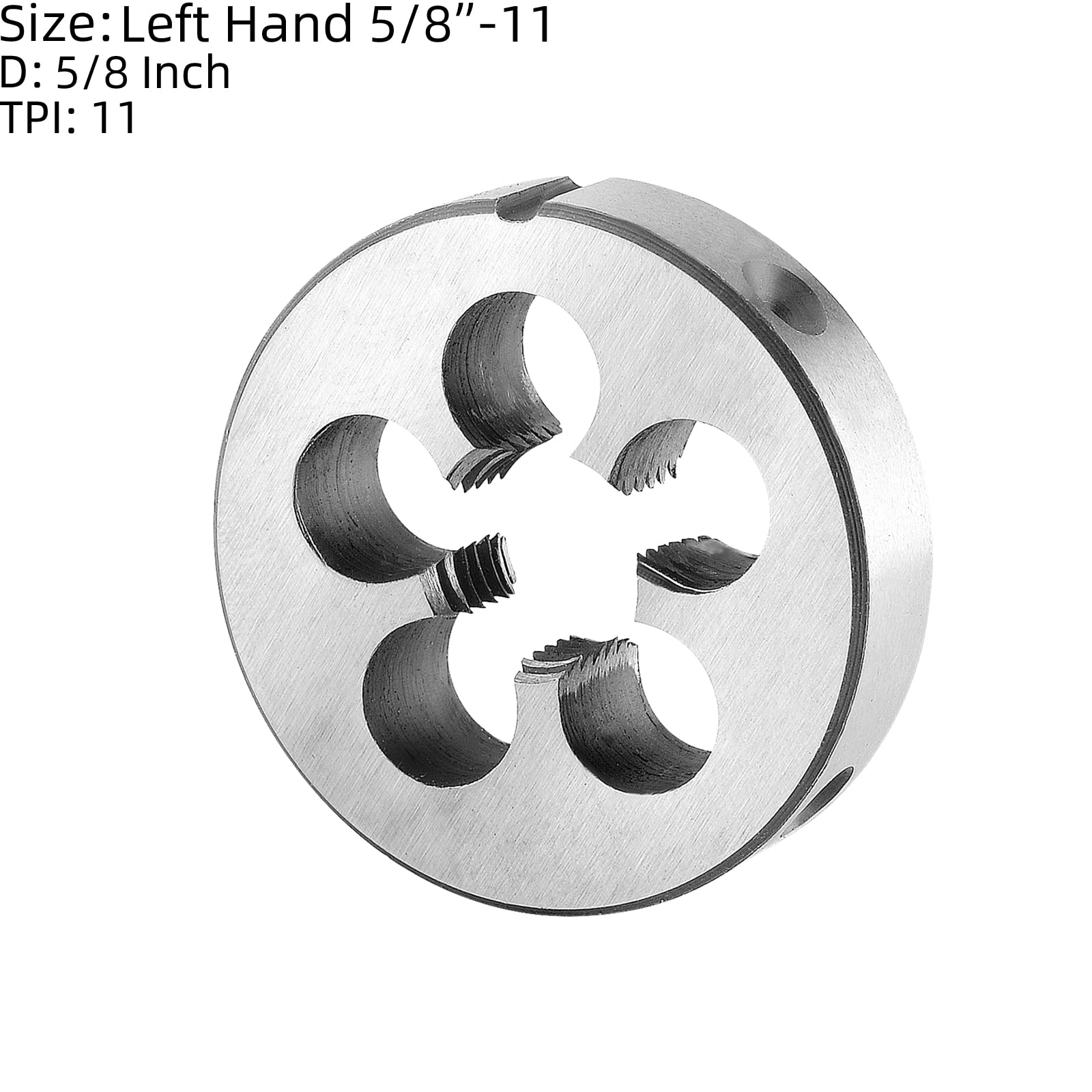 Burkit 5/8-11 UNC Left-Hand Tap And Die Set – HSS Tap & Alloy Steel Die, For Threading Through Holes & External Thread Repair