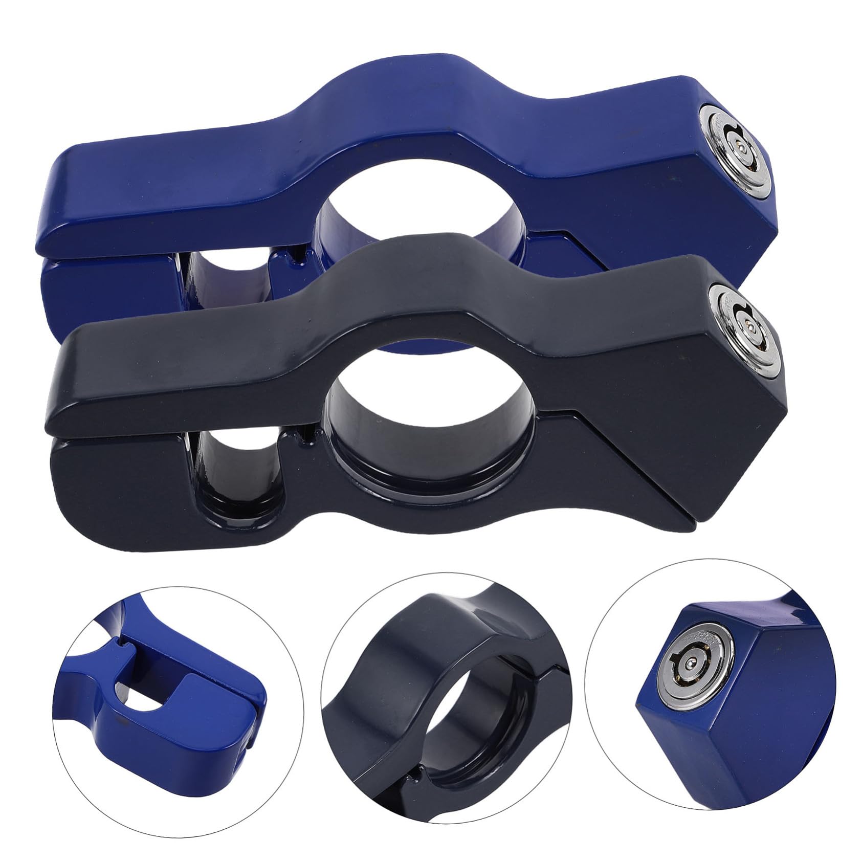 Antivol de Poignée de Moto et Trottinette en Alliage D'aluminium 2 Pièces | Protection Antivol, Installation Facile, Grosse Ouverture 42mm, Usage Quotidien et Voyages, Noyau de Verrouillage Précis