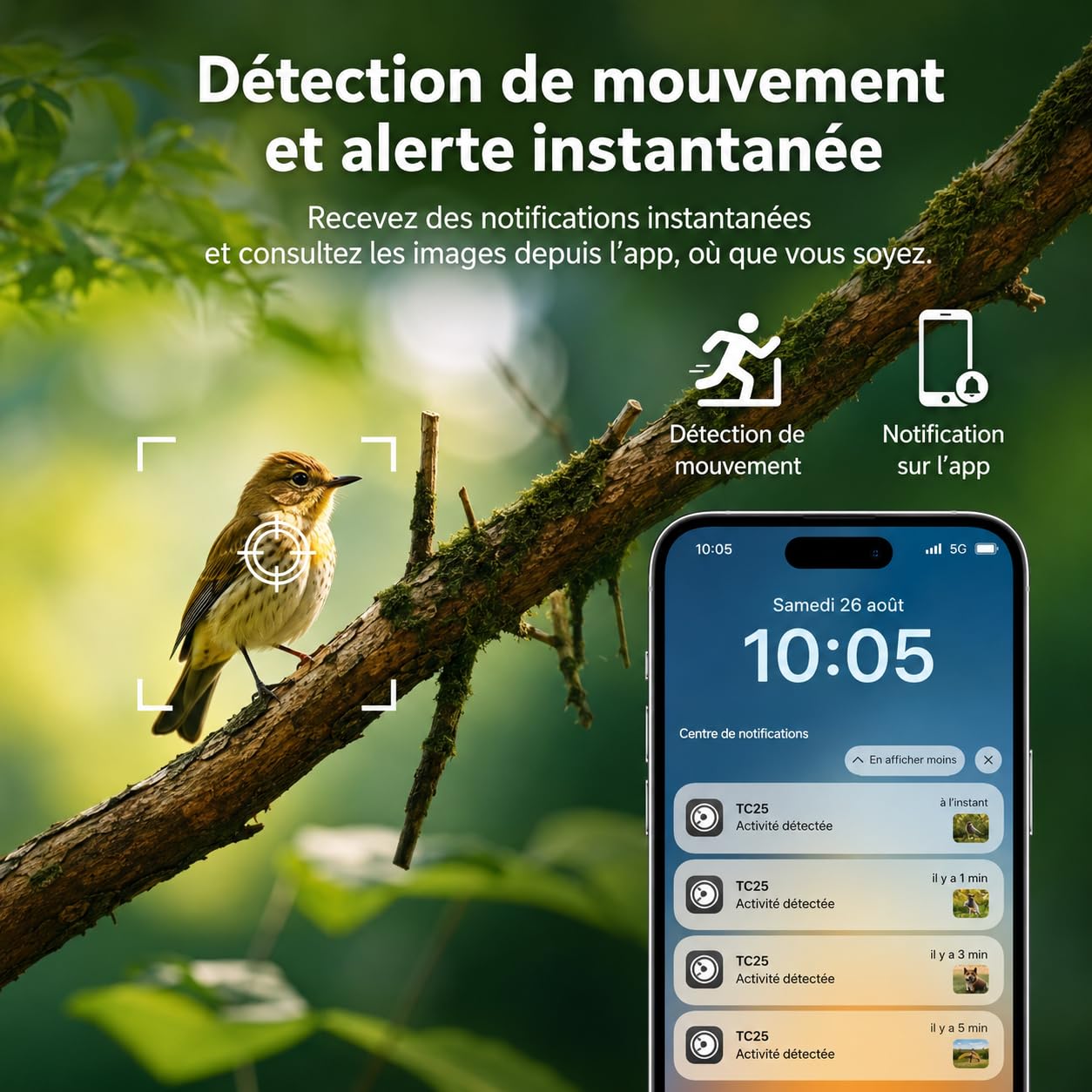 Caméra de Chasse 4G LTE Solaire avec Carte SIM, Caméra de Surveillance Extérieure sans WiFi, Batterie 10400mAh, Vision Nocturne IR Invisible 950nm, Audio Bidirectionnel, Déclenchement 0,2 s, IP66
