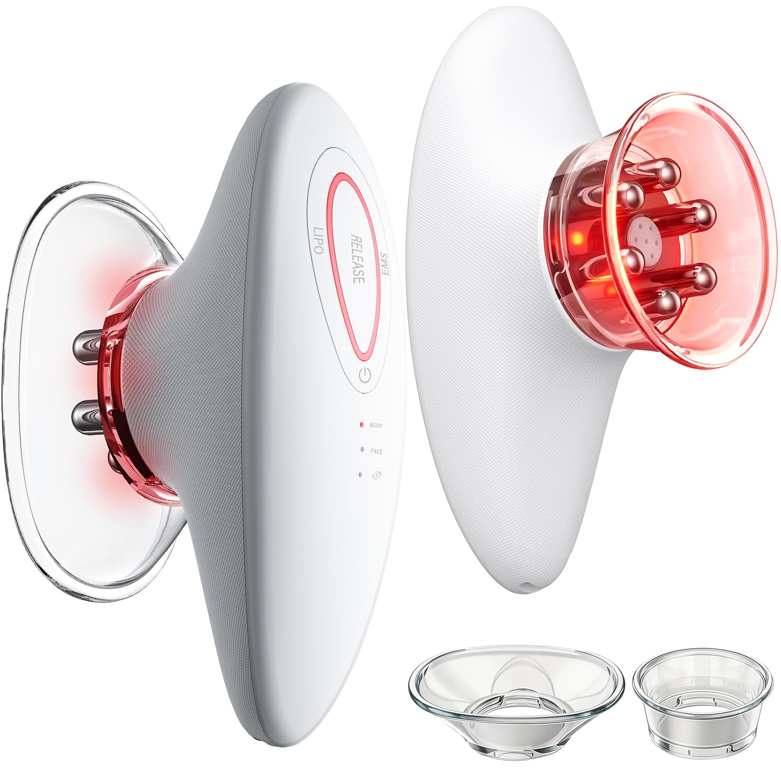 Ehomfory Masseur Anti Cellulite à Ventouse Électrique, Palper Rouler, Lifting EMS et Thérapie par Lumière Rouge Minceur Aspiration Liposuccion Raffermissement,pour Visage,Ventre,Cuisse,Jambes,Bras