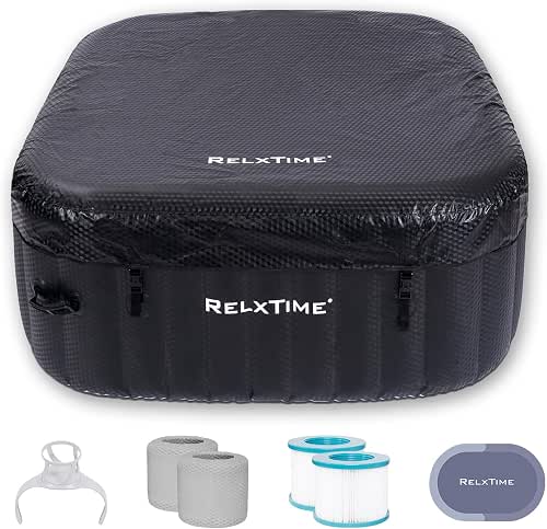 Inflatable Hot Tub 2-3 Person 110 Air Jets, Portable Blow
