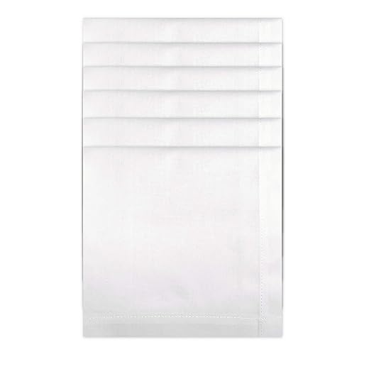 100% COTTON HANDKERCHIEFS LARGE MENS HANKIES 50 CM (20 INCH) WHITE KING SIZE (50 CM)