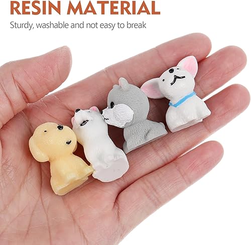 Miniatura 2 de Gadpiparty 12 piezas de mini cachorro vívidas estatuas de perro mini decoración de perro miniatura figuras de cachorro adorables figuras de perro