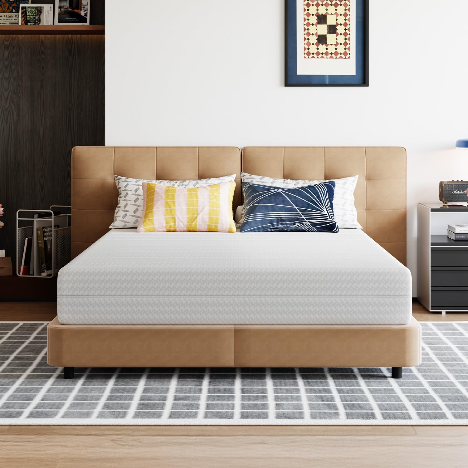 Novilla 160x200 cm Matratze Kaltschaummatratze H3/H4 Härtegrad 7-Zonen Komfortschaum Matratzen Atmungsaktiver Komfort Rollmatratze mit Abnehmbarer Stoffbezug Oeko-TEX Höhe 14 cm