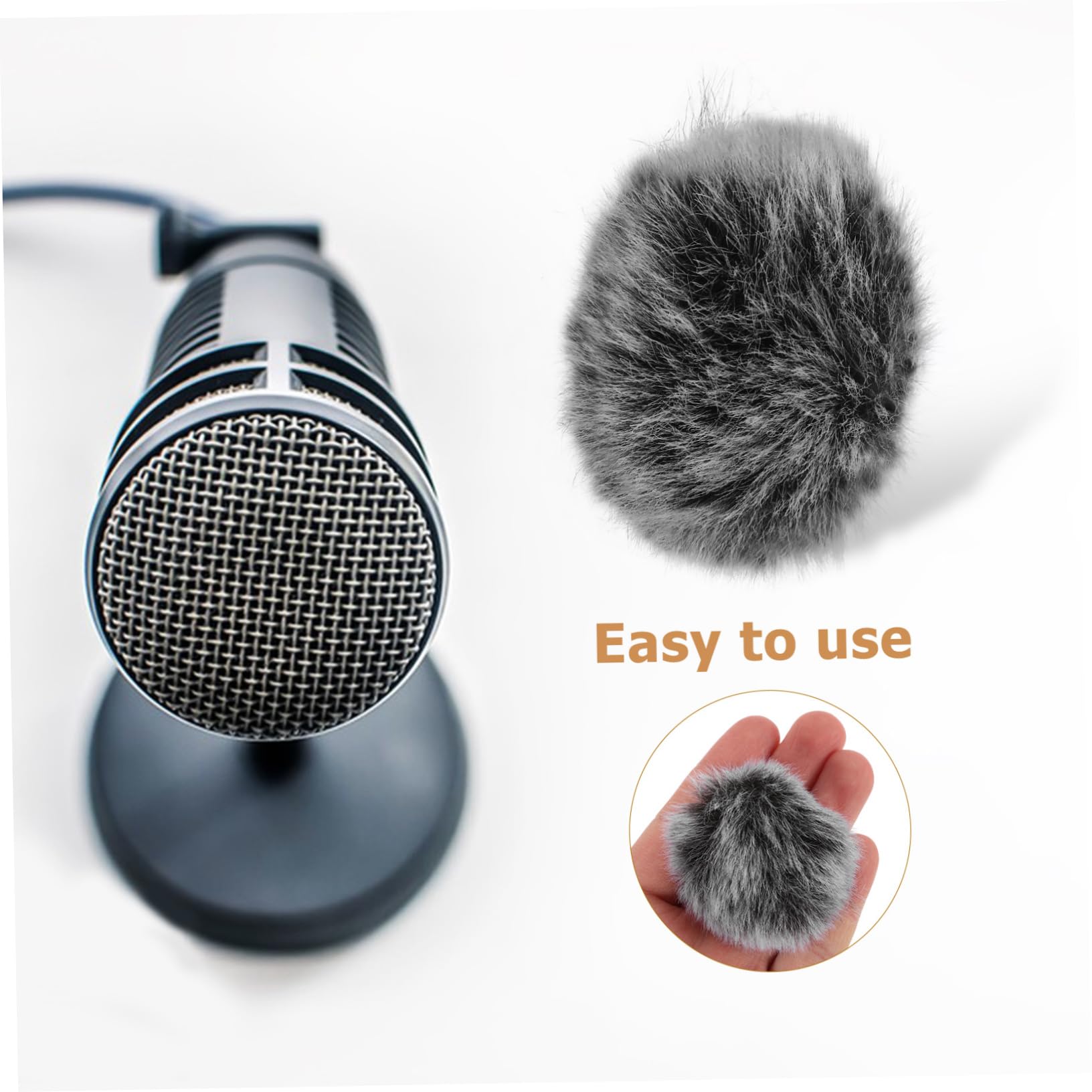 Windproof Furry Microphone Windscreen Cover Protective Ktv Singing Accessory Artificial Fur Muff