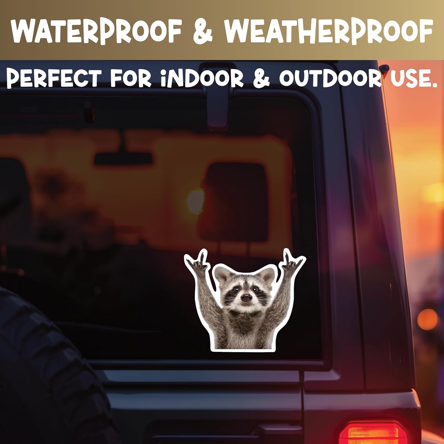 Funny Rocking Raccoon Sticker Cute Raccoon Meme Durable Decal 5.5 Inch Perfect for Decorating Notebooks, Cars Laptops, Water Bottles, Bumper and Skateboards Weatherproof Decal for Indoor & Outdoor - Image 4