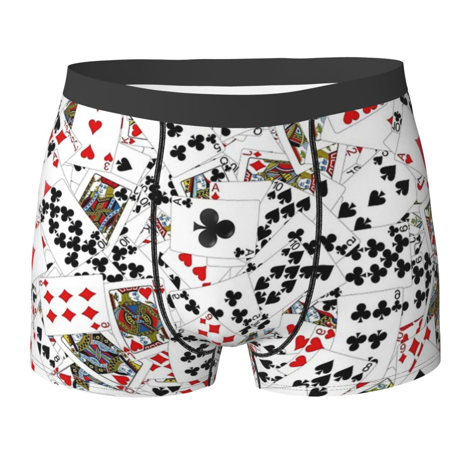 Asbwuo Unisex As Pic Playing Poker Cards Comfortable, Regular And Close Fitting Men's Boxer Briefs
