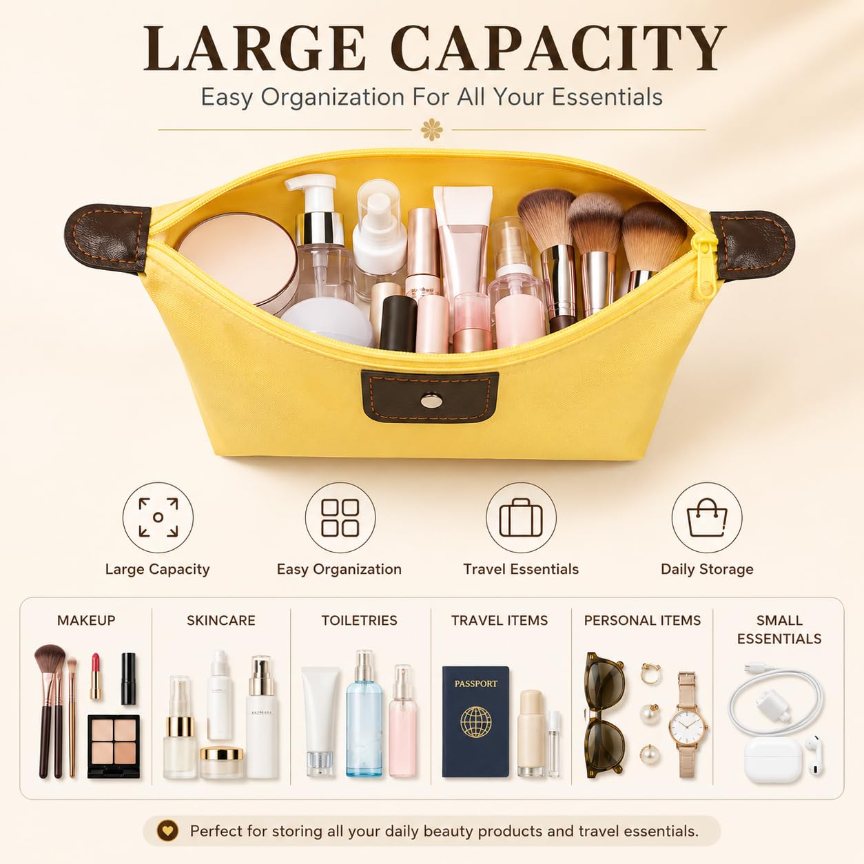 Cosmetic Bags, Toiletry Bags for Women, 8 Pack Toiletries