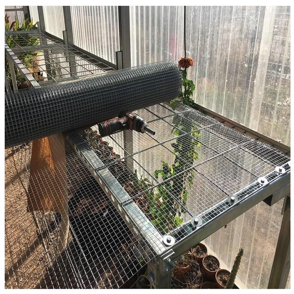 LXHELIVERY Openings Mesh Hardware Cloth, Stainless Steel Wire Rolled Welded Fence For Animal Enclosures, Chicken Run, Handicraft Making(1.2x3m/3.9x9.8ft)
