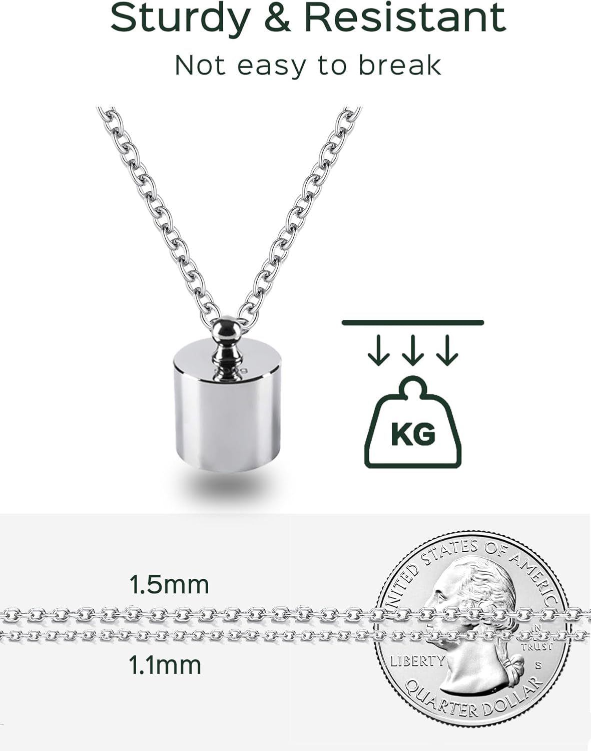 ChicSilver 1.1mm/ 1.5mm 925 Sterling Silver Chains for Women Dainty Thin Silver Necklace Chain for Women - 16/18/20/22/24 Inch - Image 5