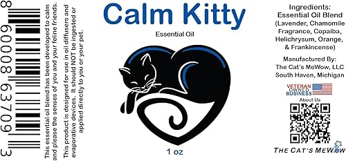 Miniatura 2 de The Cat's MeWow Calm Kitty - Aceite esencial calmante - Alivio natural del estrés y alivio de la ansiedad para gatos - Solución calmante sin drogas