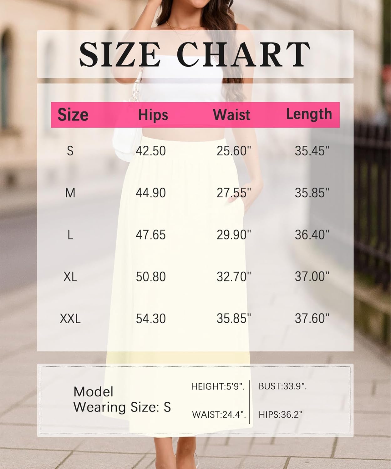 NILOUFO Women Trendy Maxi Skirts Casual High Waisted Elastic A-Line Long Skirt with Pockets - Image 6