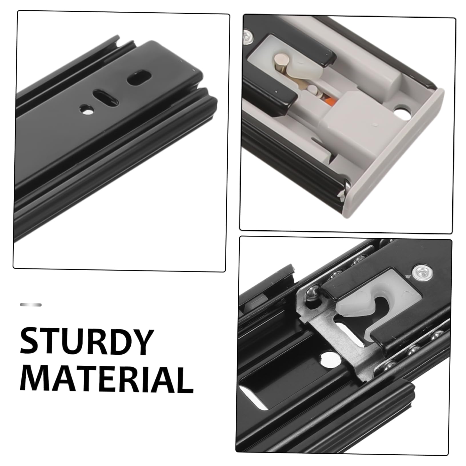DOITOOL 1paire Rail De Tiroir Avec Système De Rebond Glissières à Billes Silencieuses Pour Meubles De Remplacement Polyvalentes Pour Cuisine Bureau