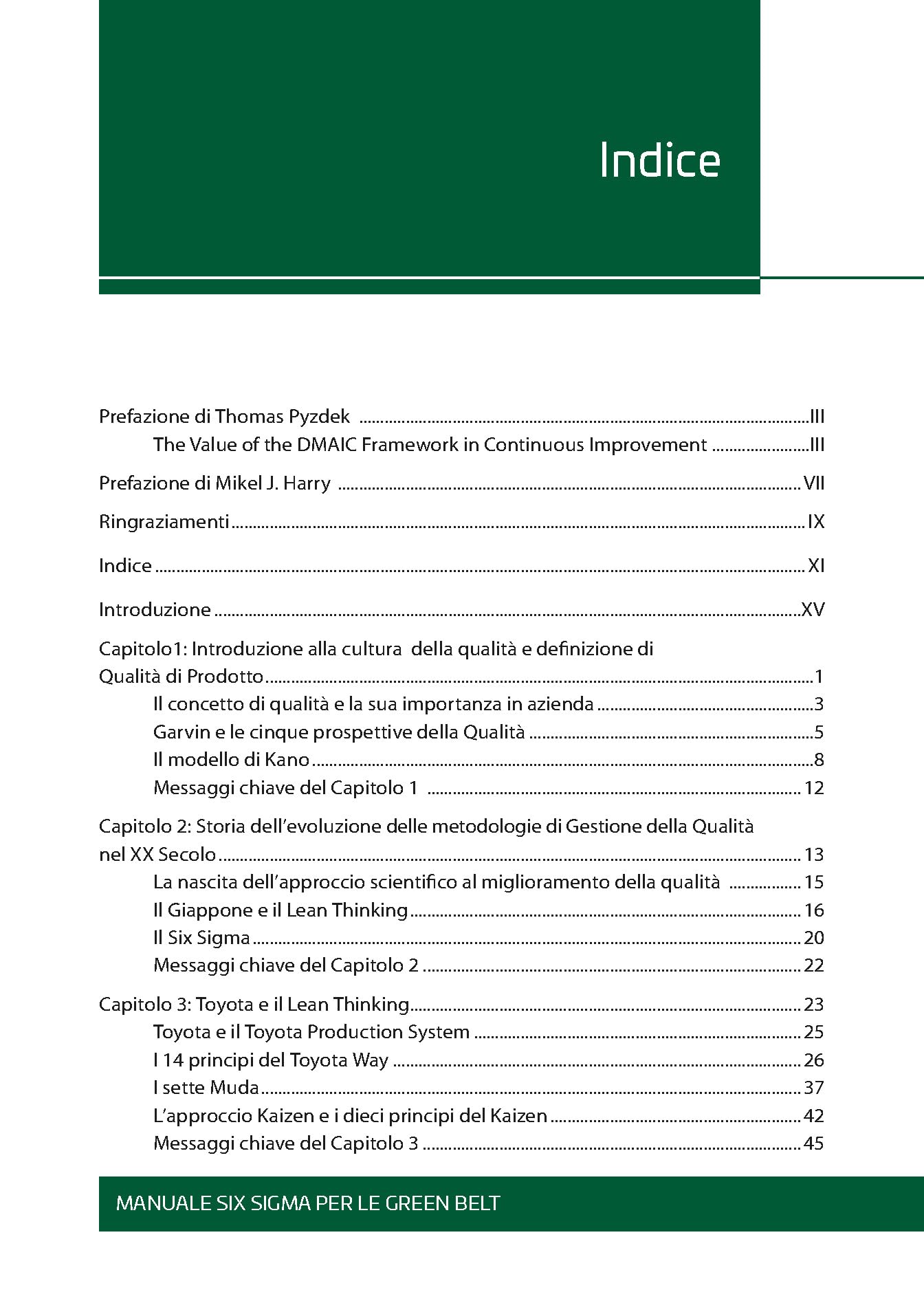 Manuale Six Sigma per le Green Belt