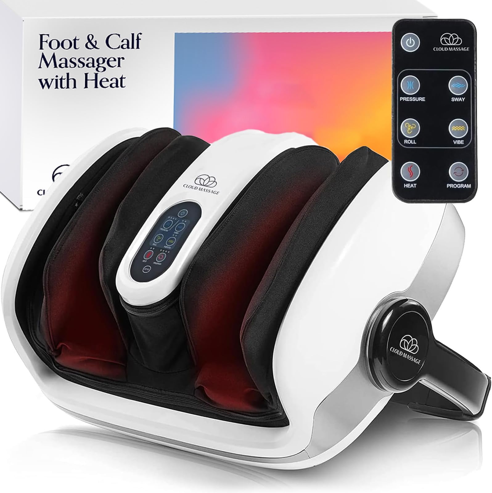 Cloud Massage Shiatsu Foot Massager with Heat, Deep Kneading Therapy for Pain Relief, Circulation, Post-Activity Relaxation - Foot Massager for Plantar Fasciitis, and Arthritis Relief