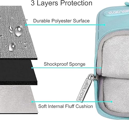 Vista 246 de MOSISO Funda vertical de poliéster con bolsillo para laptop de 15 pulgadas, para MacBook Air 15 M4 A3241, M3 A3114 y M2 A2941 de 2025, 2024 y 2023