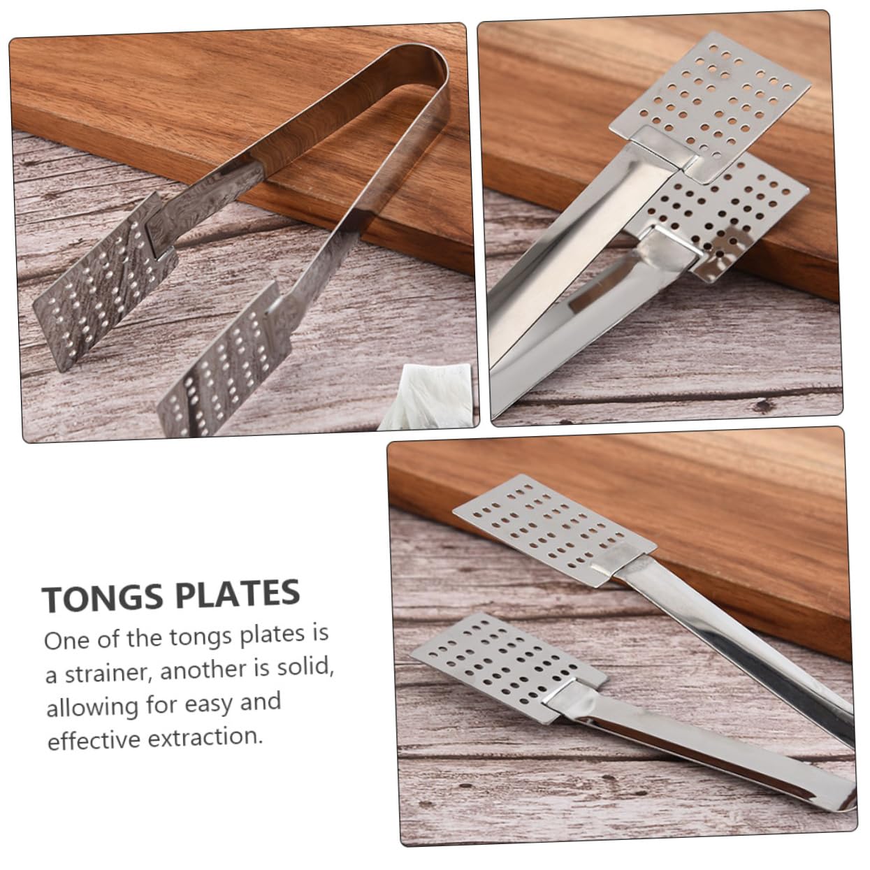 MUCKLILY 2Pcs Stainless Steel Tea Bag Clips Multipurpose Tea Bag Tongs for Easy Steeping Sugar Squeezer and Food Serving Tea Accessories