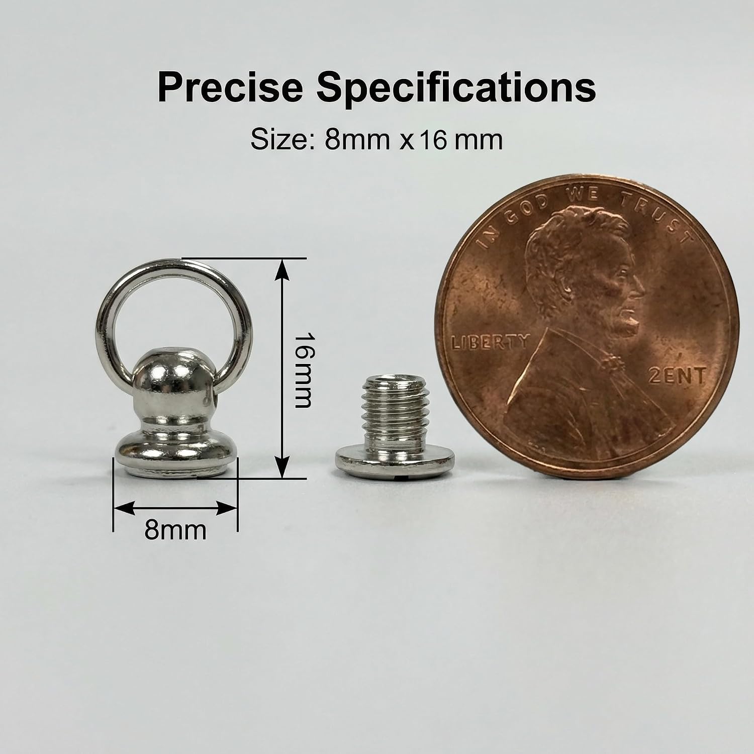 OKKRMGZ 25Pcs Rivets for Leather Bag Making Supplies Purse Strap Hardware Remaches Round Head Rivet with Pull Ring Set for DIY Leather Craft Fabric Screwback Multicolour