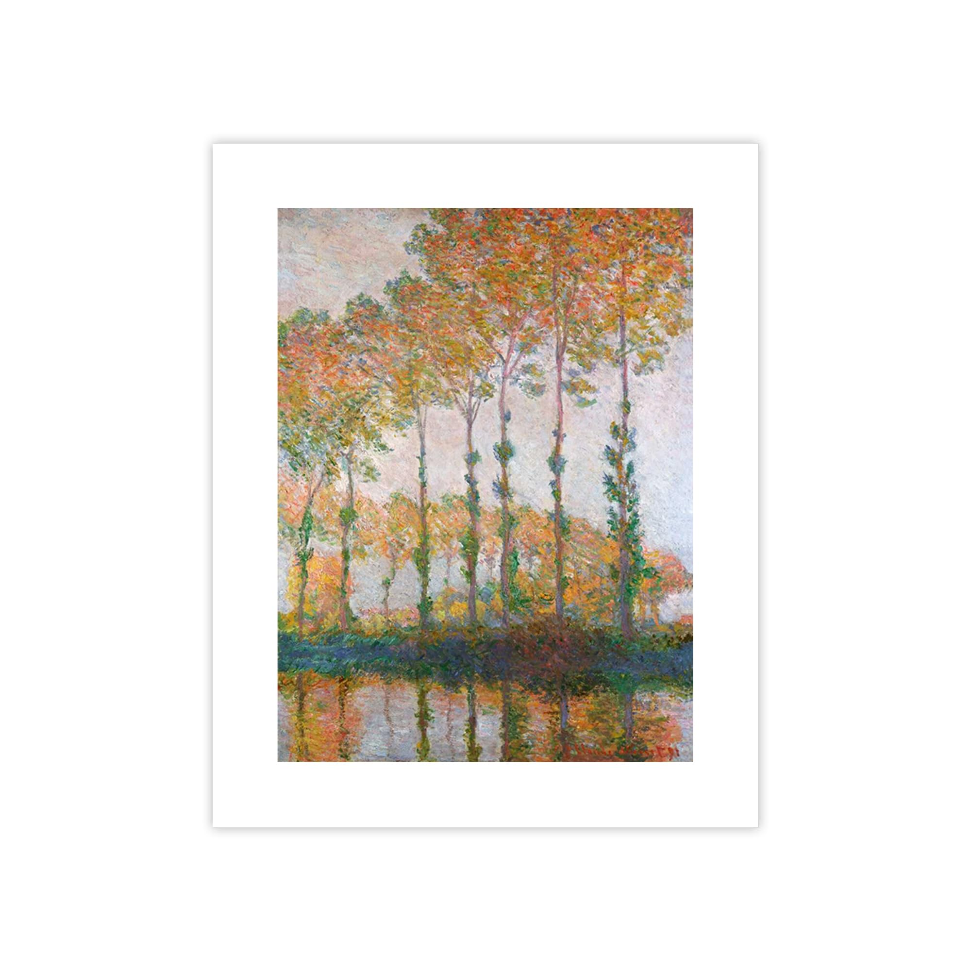 Poster Claude Monet Poplars 100x75 cm grand format pour salon chic