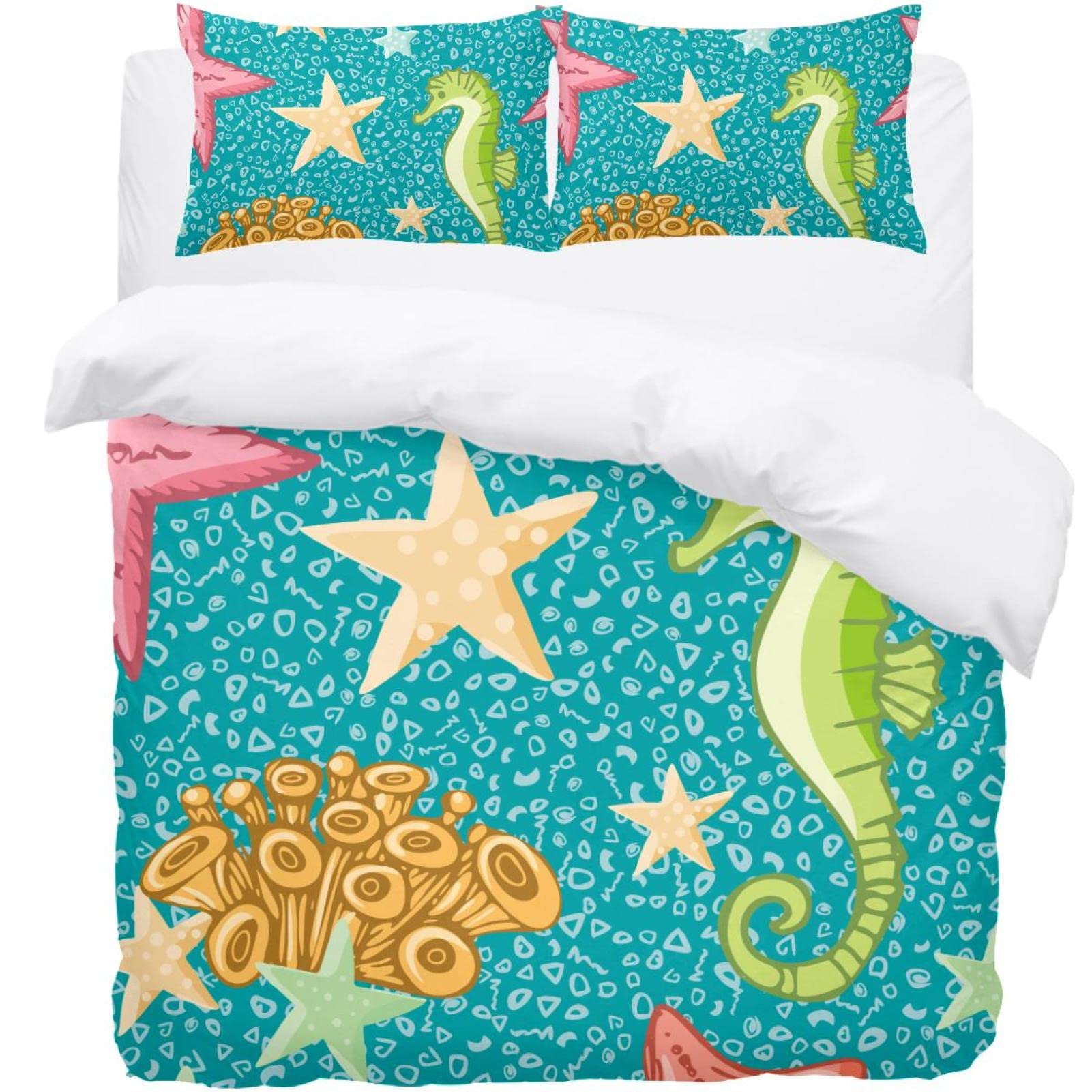 Parure de lit Sea World Starfish thermorégulatrice en microfibre Supersoft