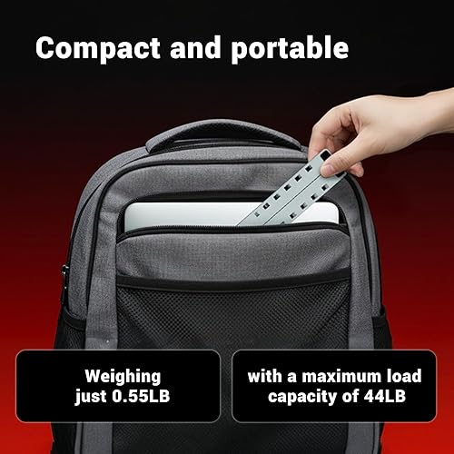 Miniatura 8 de Soporte para laptop, elevador de computadora de refrigeración para escritorio, 6 ángulos ajustables de aluminio ergonómico, plegable, portátil,