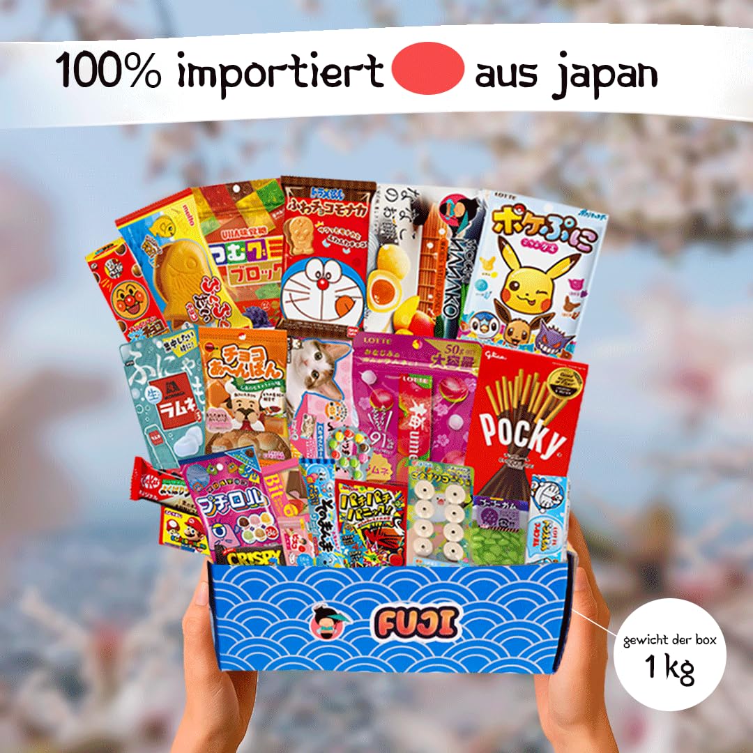 JAPON MARKET | JapanBox Sonderausgabe: Japanische Süßigkeiten Box | Premium Mystery Box Mit Japanischen Snacks, Sweets, Ramen, Schokolade, Candy Und Getränken | Snackbox | Süßigkeiten Box | Fuji