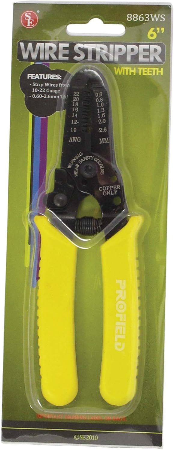 SE 6" Copper Wire Stripper with Teeth - 8863WS