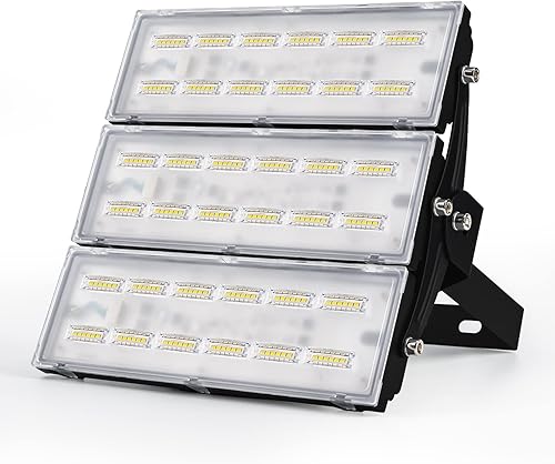 Luz de inundación LED de 200 W para exteriores 22320 lm 6000 K súper brillante 450 W equiv luces de seguridad para patio IP65 impermeables chips LED