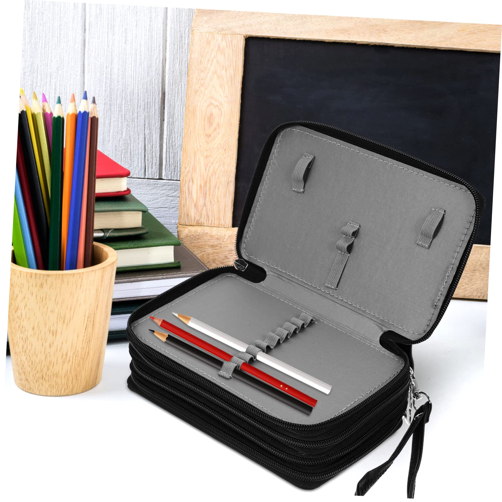 Anneome Astuccio Portapenne Cerniera Astuccio Portapenne Strati Organizer Per Cancelleria Contenitore Per Matite Borsa Per Cancelleria Leggera