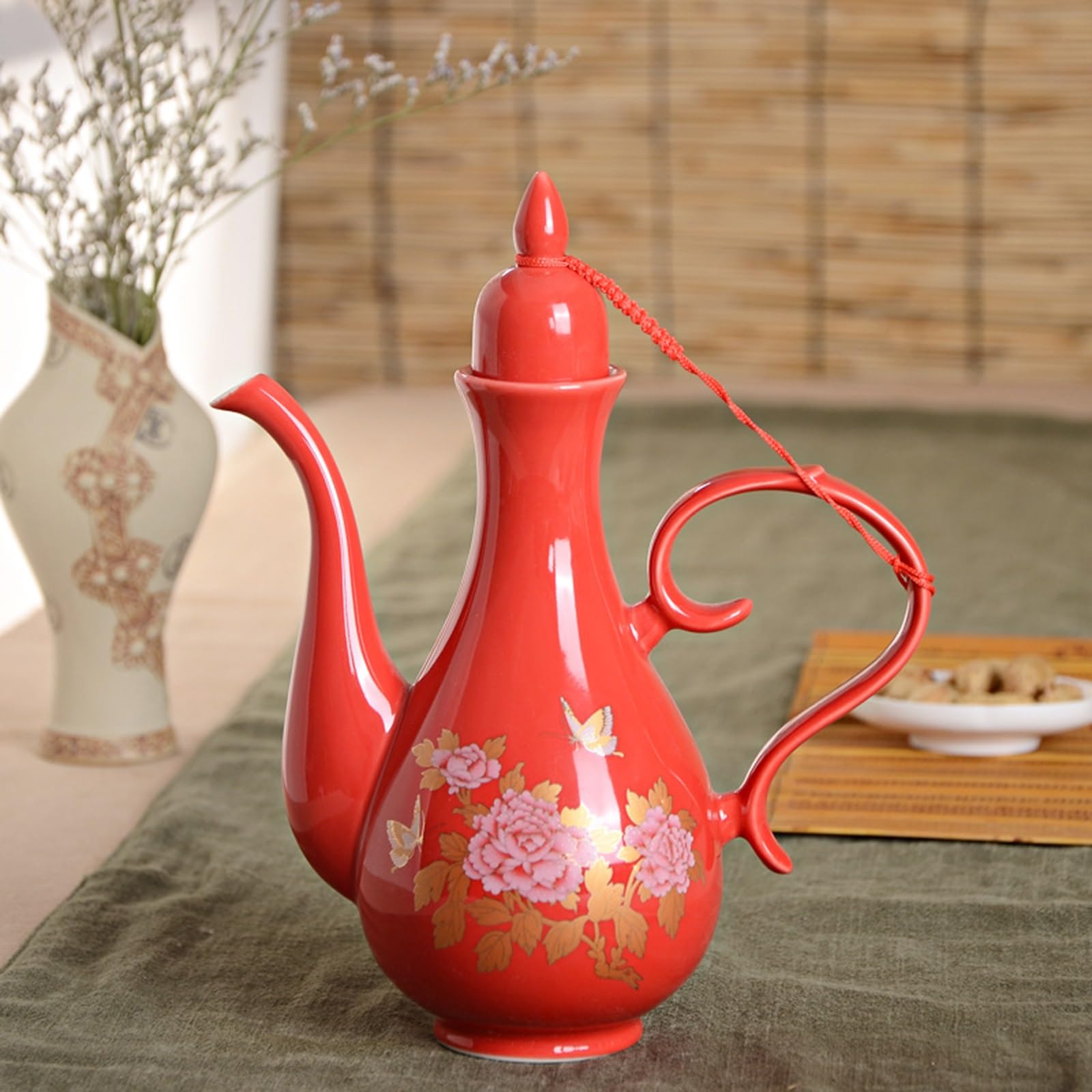 Juego de sake de cerámica artesanal en porcelana fina estilo tradicional