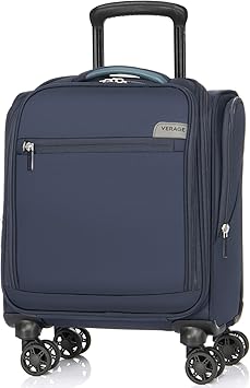 review VERAGE Carry On Underseat Luggage with Wheels & USB Port, Wheeled Spinner Bag Carry-on Luggages for Airlines, Lightweight Suitcase Men Women, Pilots and Crew (14-Inch Compact)